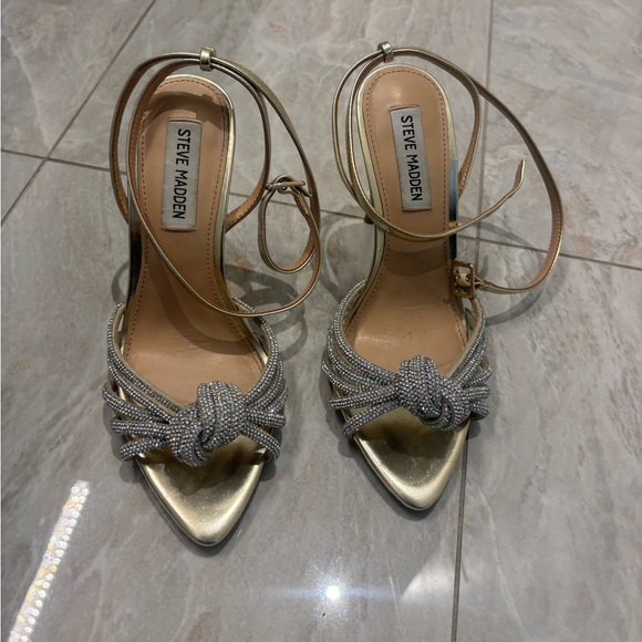 Steve Madden Shoes - Steve Madden Gold and Silver Strappy Heels